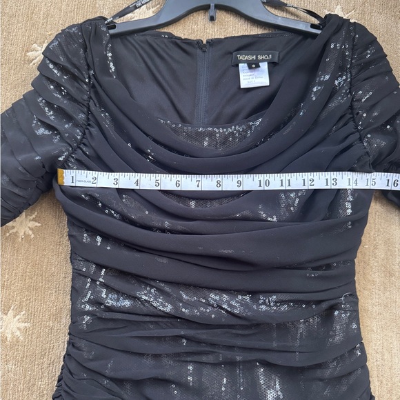 Tadashi Shoji black, sequined, and silk top - Picture 7 of 9